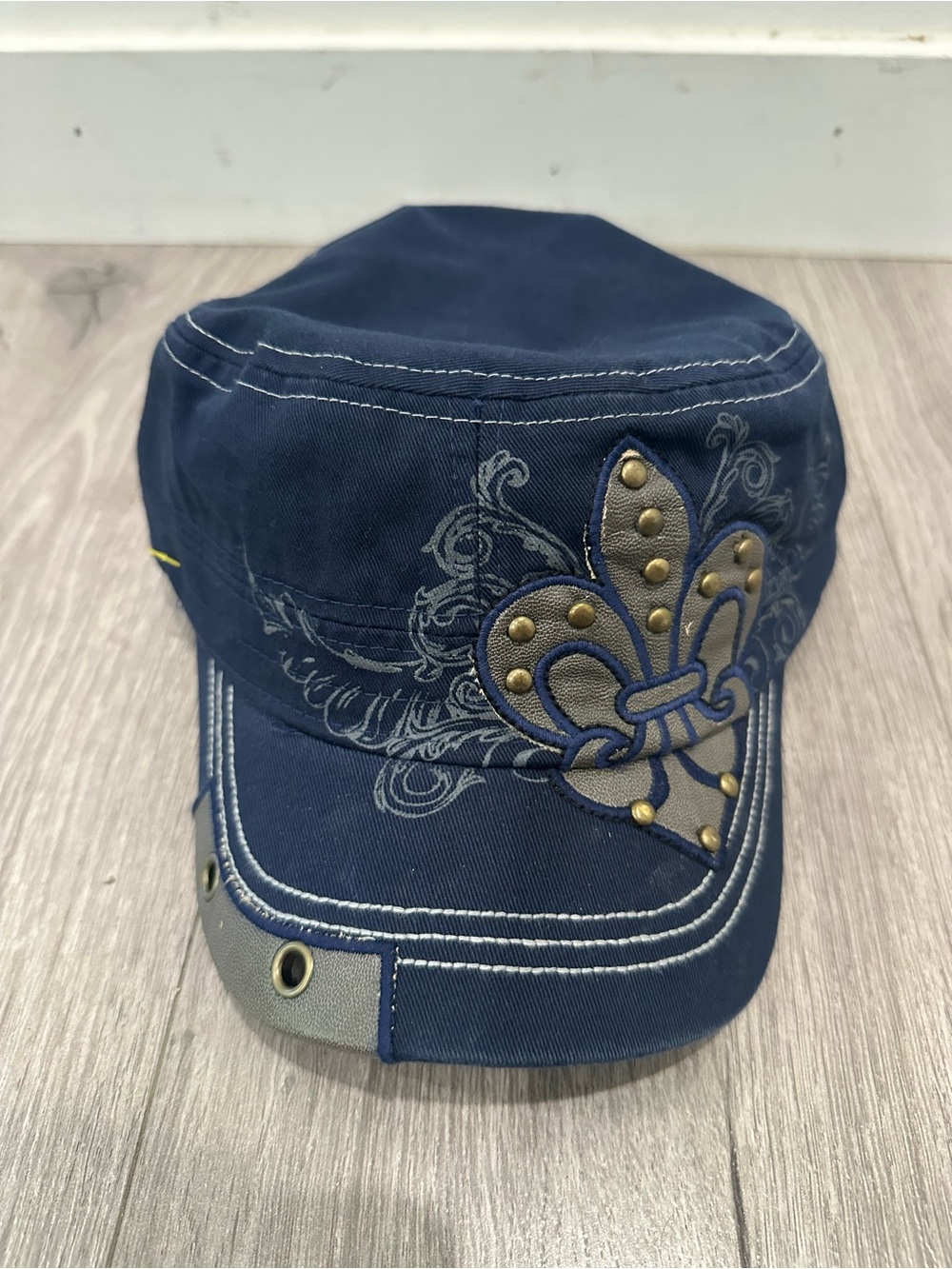 KB Ethos Fleur-de-Lis Navy Cadet Hat